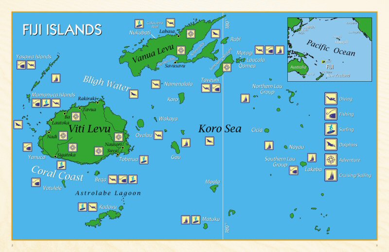 map of the fiji islands